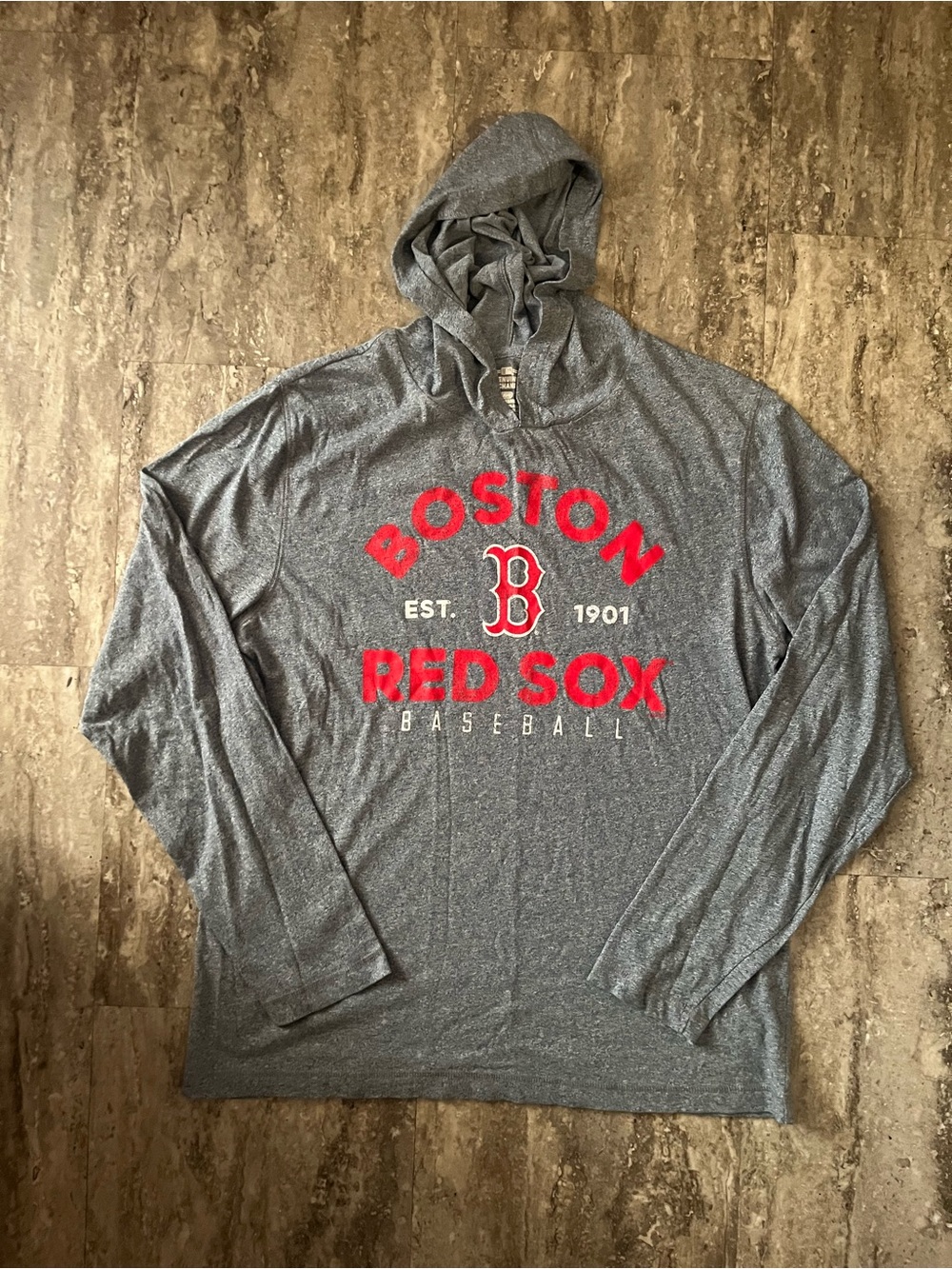 Boston Red Sox MLB Genuine Merchandise Heather Gray Pullover Hoodie